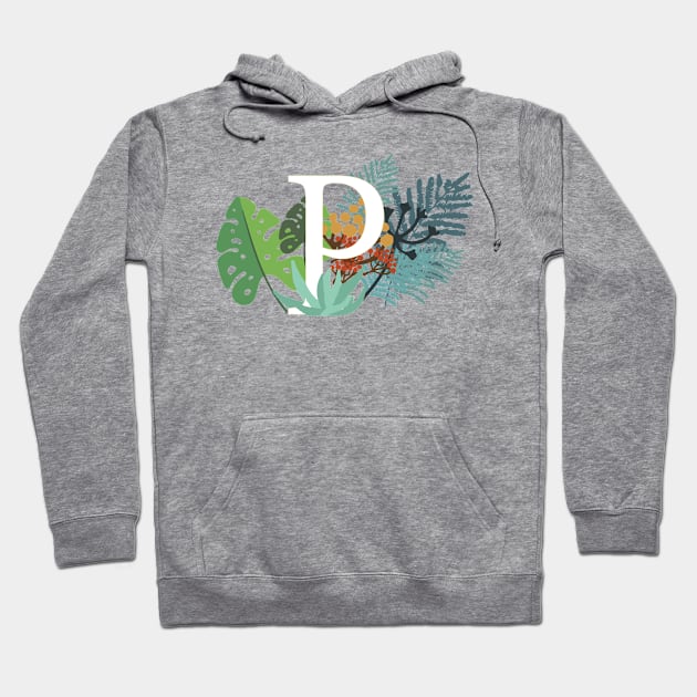 Plant Letter P Hoodie by HiPolly